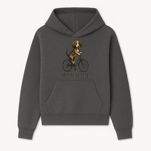 Doxycycline Dog Bicycle Art Print | Cute Dog Riding Bike Wall Decor | Pet Lover Gift | Whimsical Animal Illustration - Hoodie 1758347420893.jpg