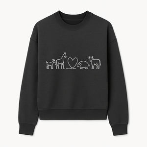 Farm Animal Neon Light Sign - Goat, Horse, Pig, Cow with Heart - Rustic Decor for Home, Kitchen, Farmhouse, or Barn - Sweatshirt 1758347420940.jpg