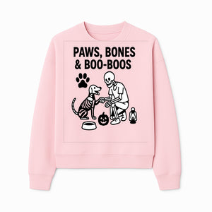 Paws, Bones & Boo Dogs Halloween Decor - Skeleton and Dog Design for Pet Lovers - Sweatshirt 1758347420957.jpg