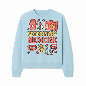 Veterinary Medicine Graphic T-Shirt | Pet Care Illustration | Animal Health Apparel | Cute Vet Theme Merchandise - Sweatshirt 1758347421011.jpg