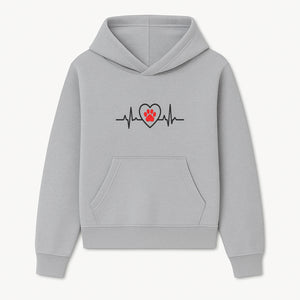 Pet Heartbeat Graphic T-Shirt | Love for Pets | Animal Heartbeat Design | Dog Cat Lover Gift | Cute Pet Apparel | Heart and Paw Print - Hoodie 1758347421014.jpg