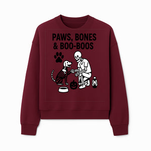 Paws, Bones & Boo Dogs Halloween Decor - Skeleton and Dog Design for Pet Lovers - Sweatshirt 1758347421098.jpg