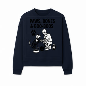 Paws, Bones & Boo Dogs Halloween Decor - Skeleton and Dog Design for Pet Lovers - Sweatshirt 1758347421224.jpg