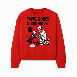 Paws, Bones & Boo Dogs Halloween Decor - Skeleton and Dog Design for Pet Lovers - Sweatshirt 1758347421365.jpg