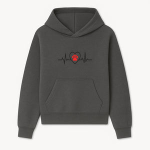 Pet Heartbeat Graphic T-Shirt | Love for Pets | Animal Heartbeat Design | Dog Cat Lover Gift | Cute Pet Apparel | Heart and Paw Print - Hoodie 1758347421374.jpg