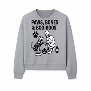 Paws, Bones & Boo Dogs Halloween Decor - Skeleton and Dog Design for Pet Lovers - Sweatshirt 1758347421472.jpg
