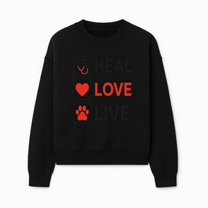 Stethoscope Wall Art - Heal, Love, Live Neon Sign - Inspirational Decor for Medical Professionals and Animal Lovers - Sweatshirt 1758347421506.jpg
