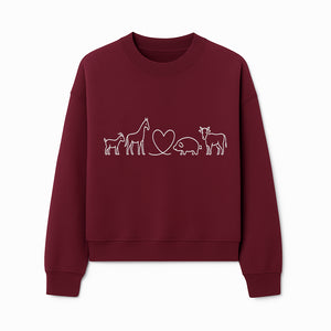 Farm Animal Neon Light Sign - Goat, Horse, Pig, Cow with Heart - Rustic Decor for Home, Kitchen, Farmhouse, or Barn - Sweatshirt 1758347421574.jpg