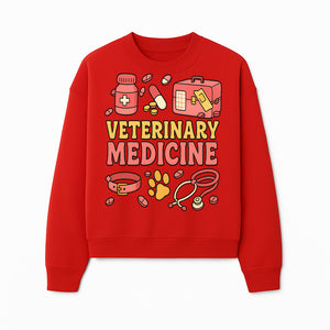 Veterinary Medicine Graphic T-Shirt | Pet Care Illustration | Animal Health Apparel | Cute Vet Theme Merchandise - Sweatshirt 1758347421577.jpg