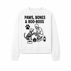 Paws, Bones & Boo Dogs Halloween Decor - Skeleton and Dog Design for Pet Lovers - Sweatshirt 1758347421610.jpg