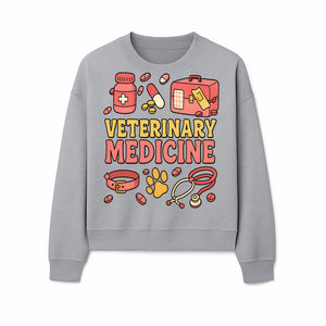 Veterinary Medicine Graphic T-Shirt | Pet Care Illustration | Animal Health Apparel | Cute Vet Theme Merchandise - Sweatshirt 1758347421695.jpg