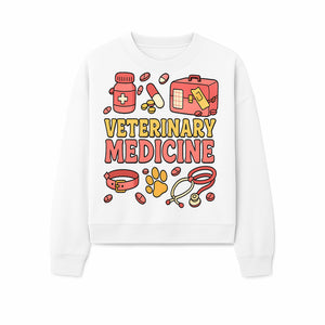 Veterinary Medicine Graphic T-Shirt | Pet Care Illustration | Animal Health Apparel | Cute Vet Theme Merchandise - Sweatshirt 1758347421834.jpg