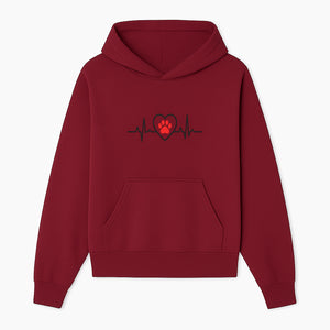 Pet Heartbeat Graphic T-Shirt | Love for Pets | Animal Heartbeat Design | Dog Cat Lover Gift | Cute Pet Apparel | Heart and Paw Print - Hoodie 1758347422049.jpg