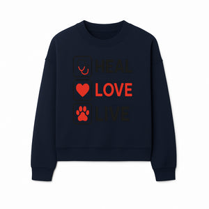 Stethoscope Wall Art - Heal, Love, Live Neon Sign - Inspirational Decor for Medical Professionals and Animal Lovers - Sweatshirt 1758347422523.jpg