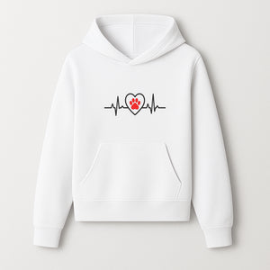 Pet Heartbeat Graphic T-Shirt | Love for Pets | Animal Heartbeat Design | Dog Cat Lover Gift | Cute Pet Apparel | Heart and Paw Print - Hoodie 1758347422600.jpg