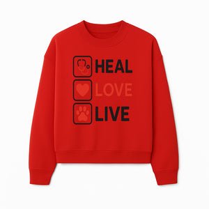 Stethoscope Wall Art - Heal, Love, Live Neon Sign - Inspirational Decor for Medical Professionals and Animal Lovers - Sweatshirt 1758347422666.jpg