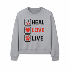 Stethoscope Wall Art - Heal, Love, Live Neon Sign - Inspirational Decor for Medical Professionals and Animal Lovers - Sweatshirt 1758347422802.jpg