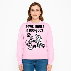 Paws, Bones & Boo Dogs Halloween Decor - Skeleton and Dog Design for Pet Lovers - Sweatshirt 1758347422922.jpg