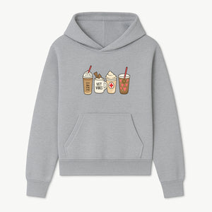 Cute Coffee and Pet-Themed Stickers Set - Vet Vibes Drink Art for Animal Lovers, Fun Home Decor and Gifts - Hoodie 1758347423445.jpg