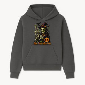 Skeleton Witch Halloween Decor - Paws, Bones & Boo-Boos - Spooky Pet-Themed Art Print for Halloween Celebrations - Hoodie 1758347423494.jpg