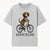Doxycycline Dog Bicycle Art Print | Cute Dog Riding Bike Wall Decor | Pet Lover Gift | Whimsical Animal Illustration - T-shirt 1758347423579.jpg
