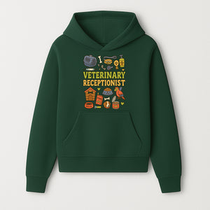 Veterinary Receptionist Art Print - Cute Animal Illustrations, Pet Care Theme, Perfect Gift for Animal Lovers and Vet Professionals - Hoodie 1758347423744.jpg