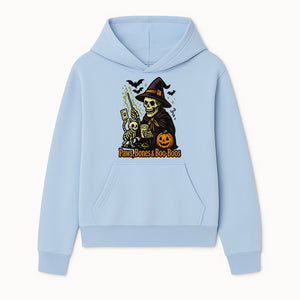 Skeleton Witch Halloween Decor - Paws, Bones & Boo-Boos - Spooky Pet-Themed Art Print for Halloween Celebrations - Hoodie 1758347423911.jpg