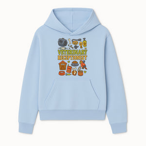 Veterinary Receptionist Art Print - Cute Animal Illustrations, Pet Care Theme, Perfect Gift for Animal Lovers and Vet Professionals - Hoodie 1758347424006.jpg