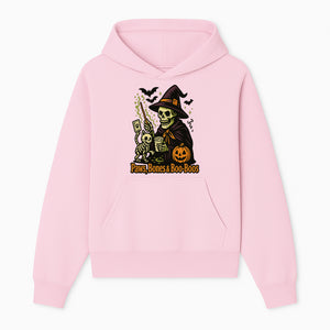 Skeleton Witch Halloween Decor - Paws, Bones & Boo-Boos - Spooky Pet-Themed Art Print for Halloween Celebrations - Hoodie 1758347424049.jpg