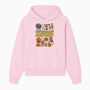Veterinary Receptionist Art Print - Cute Animal Illustrations, Pet Care Theme, Perfect Gift for Animal Lovers and Vet Professionals - Hoodie 1758347424145.jpg