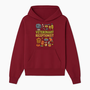 Veterinary Receptionist Art Print - Cute Animal Illustrations, Pet Care Theme, Perfect Gift for Animal Lovers and Vet Professionals - Hoodie 1758347424385.jpg