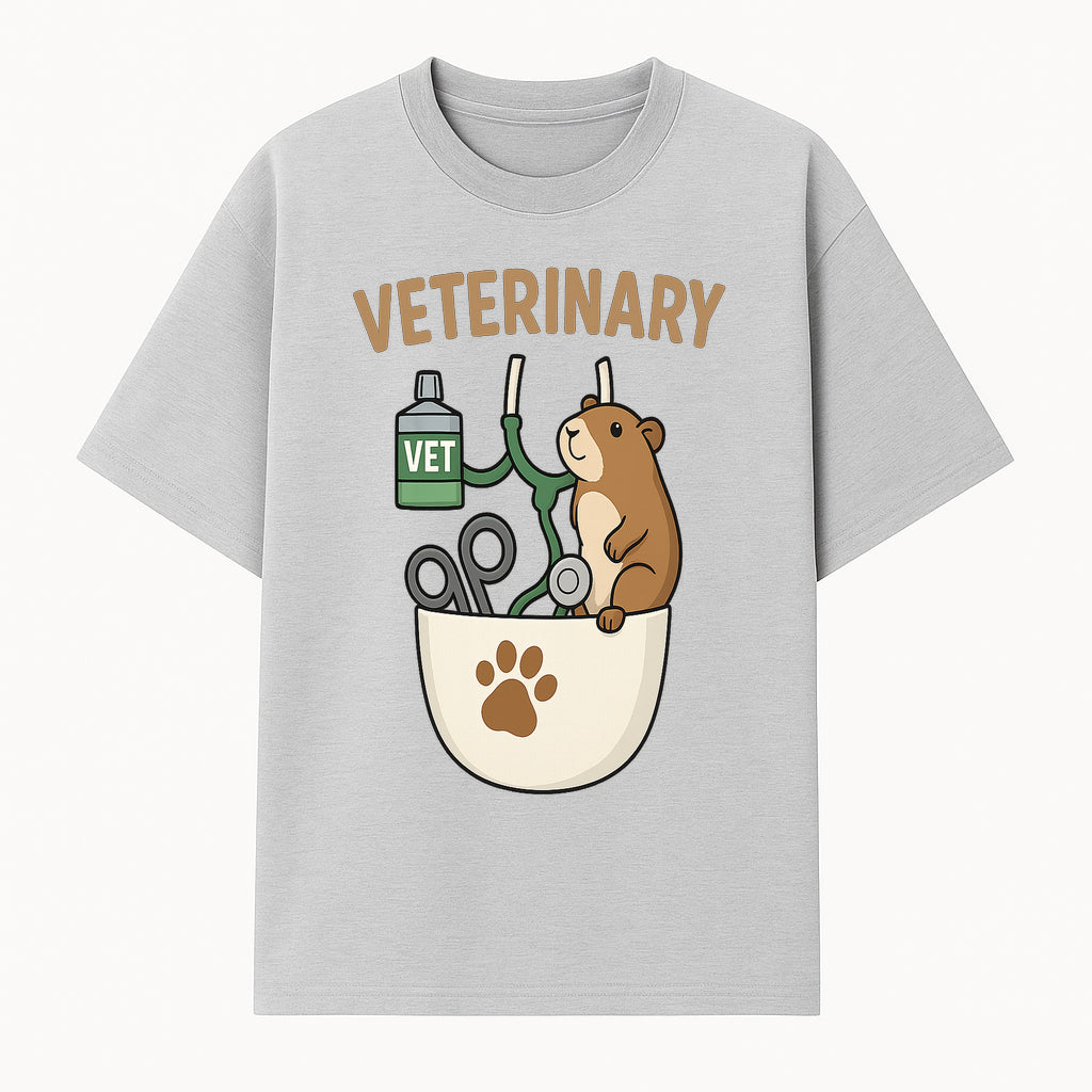 Veterinary Care Design with Guinea Pig and Medical Tools - Perfect for Animal Lovers and Vet Professionals - T-shirt 1758347424447.jpg