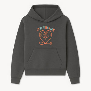Veterinarian Love Art Print - Dog and Cat Heart Illustration for Pet Lovers - Animal Care Decor - Hoodie 1758347424458.jpg