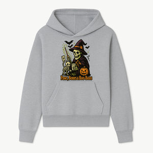 Skeleton Witch Halloween Decor - Paws, Bones & Boo-Boos - Spooky Pet-Themed Art Print for Halloween Celebrations - Hoodie 1758347424610.jpg