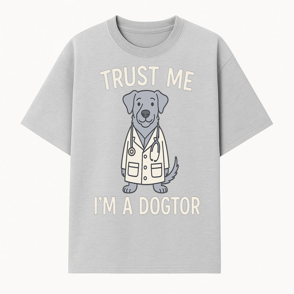 Funny Dog Doctor T-Shirt - 'Trust Me, I'm a Dogtor' - Cute Pet Lover Gift for Vet Students and Dog Owners - T-shirt 1758347424629.jpg