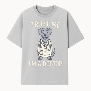 Funny Dog Doctor T-Shirt - 'Trust Me, I'm a Dogtor' - Cute Pet Lover Gift for Vet Students and Dog Owners - T-shirt 1758347424629.jpg