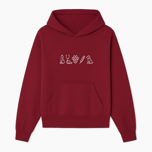 Pet Care Neon Sign, Love for Animals, Veterinary Symbols, Cat Dog Icons, Stethoscope, Paw, Syringe Decor for Veterinary Clinics - Hoodie 1758347424649.jpg