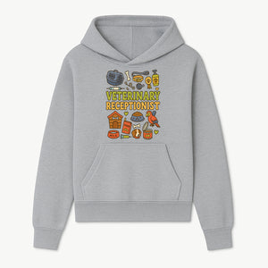 Veterinary Receptionist Art Print - Cute Animal Illustrations, Pet Care Theme, Perfect Gift for Animal Lovers and Vet Professionals - Hoodie 1758347424819.jpg