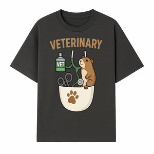 Veterinary Care Design with Guinea Pig and Medical Tools - Perfect for Animal Lovers and Vet Professionals - T-shirt 1758347424857.jpg