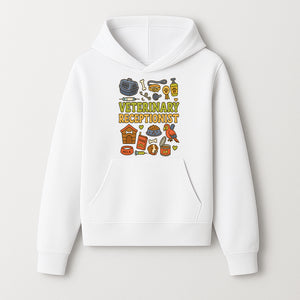 Veterinary Receptionist Art Print - Cute Animal Illustrations, Pet Care Theme, Perfect Gift for Animal Lovers and Vet Professionals - Hoodie 1758347424961.jpg