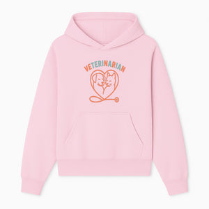 Veterinarian Love Art Print - Dog and Cat Heart Illustration for Pet Lovers - Animal Care Decor - Hoodie 1758347424983.jpg