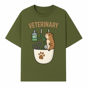 Veterinary Care Design with Guinea Pig and Medical Tools - Perfect for Animal Lovers and Vet Professionals - T-shirt 1758347424989.jpg