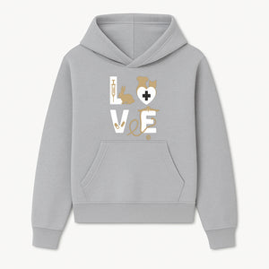 Veterinary Love Decor: Heartwarming Wall Art for Pet Owners - Cute Rabbit, Dog, Cat, and Medical Symbols - Hoodie 1758347425075.jpg