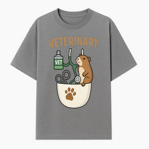 Veterinary Care Design with Guinea Pig and Medical Tools - Perfect for Animal Lovers and Vet Professionals - T-shirt 1758347425120.jpg