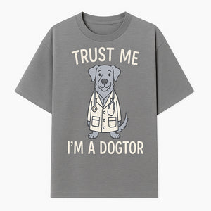 Funny Dog Doctor T-Shirt - 'Trust Me, I'm a Dogtor' - Cute Pet Lover Gift for Vet Students and Dog Owners - T-shirt 1758347425205.jpg