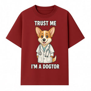 Corgi Doctor T-Shirt - Trust Me I'm a Dogtor Fun Pet Lover Gift, Cute Animal Medical Theme Apparel for Dog Owners - T-shirt 1758347425267.jpg