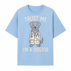 Funny Dog Doctor T-Shirt - 'Trust Me, I'm a Dogtor' - Cute Pet Lover Gift for Vet Students and Dog Owners - T-shirt 1758347425337.jpg