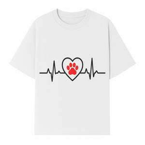 Pet Heartbeat Graphic T-Shirt | Love for Pets | Animal Heartbeat Design | Dog Cat Lover Gift | Cute Pet Apparel | Heart and Paw Print - T-shirt 1758347425547.jpg