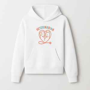 Veterinarian Love Art Print - Dog and Cat Heart Illustration for Pet Lovers - Animal Care Decor - Hoodie 1758347425721.jpg