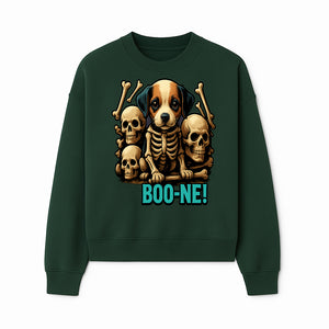 Funny Halloween Dog Skeleton Art T-Shirt | Boo-ne! Graphic Tee with Skull Design | Spooky Pet Lover Apparel - Sweatshirt 1758347425750.jpg